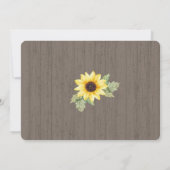 Sonnenblume Baby Rustikales Foto Geburtsankündigun Einladung (Rückseite)