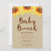 Sonnenblume, Babybrunch, Babydusche Einladung (Vorderseite)