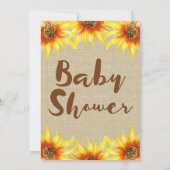 Sonnenblume, Babybrunch, Babydusche Einladung (Rückseite)