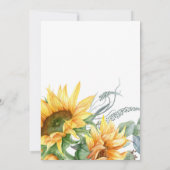 Sonnenblume Babydusche Brunch Einladung (Rückseite)