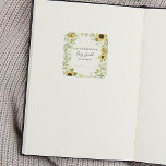 Sonnenblume Babydusche Buchzeichen Aufkleber<br><div class="desc">Babydusche Buchzeichen Sticker mit Sonnenblumen und Grünpflanzen. Eine großartige Ergänzung für die erste Bibliothek von Baby oder als personalisiertes Dieses Buch gehört zum Aufkleber. Seite mit unserem Matching bringen Sie eine Buchanfrage-Karte</div>