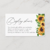 Sonnenblume Babydusche Duschdusche Schließwagen Begleitkarte (Vorderseite)