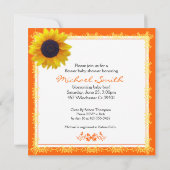 Sonnenblume Babydusche Einladung (Rückseite)