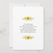 Sonnenblume Babydusche Einladung (Rückseite)