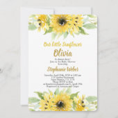 Sonnenblume Babydusche Einladung (Vorderseite)