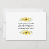 Sonnenblume Babydusche Einladung (Rückseite)