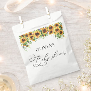 Sonnenblume Babydusche Gefälligkeitstasche Geschenktütchen