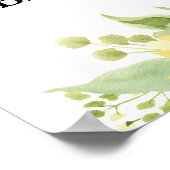 Sonnenblume Babydusche Mädchen Begrüßungszeichen Poster (Ecke)