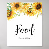 Sonnenblume Babydusche Nahrung Poster (Vorne)