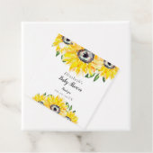 Sonnenblume Babydusche Wasserfarbe Blütenblume Geschenkanhänger (Beispiel)