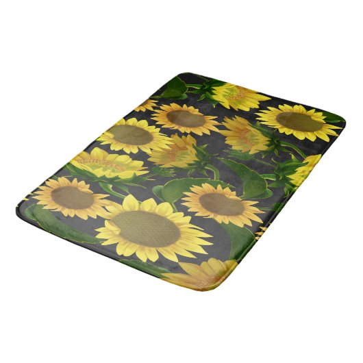 Sonnenblume Badematte (Schrägansicht)