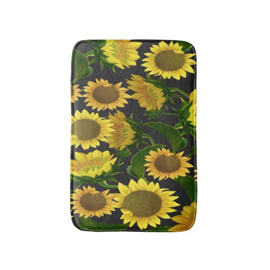 Sonnenblume Badematte (Vorderseite Vertikal)