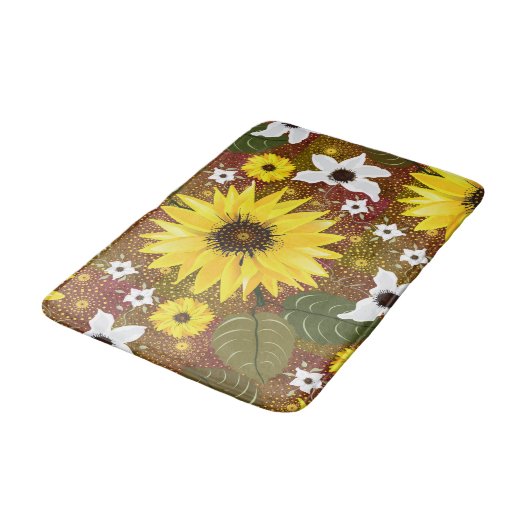 Sonnenblume Badematte (Schrägansicht)