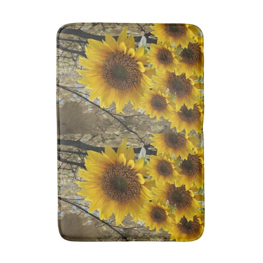 Sonnenblume Badezimmer Bathmat Badematte (Vorderseite Vertikal)