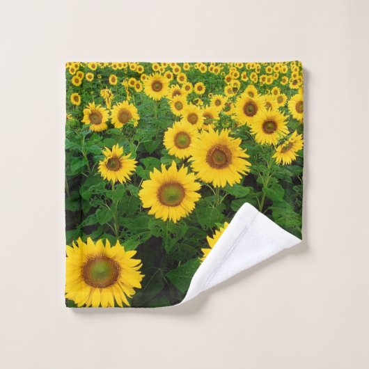 Sonnenblume-Badezimmer-Tuch-Set Badhandtuch Set (Waschlappen)