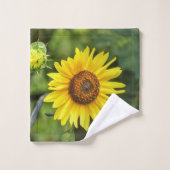 Sonnenblume Badhandtuch Set (Waschlappen)