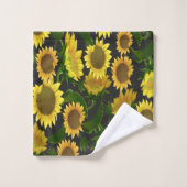 Sonnenblume Badhandtuch Set (Waschlappen)