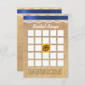 Sonnenblume Ball Lace & Burlap Brautparty Bingo (Vorne/Hinten)