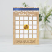 Sonnenblume Ball Lace & Burlap Brautparty Bingo (Stehend Vorderseite)