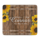 Sonnenblume Barnwood Schneidebrett (Vorderseite)