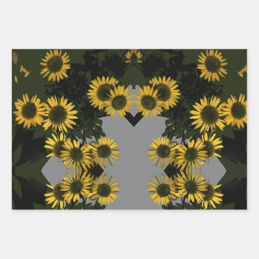 SONNENBLUME, BASKET UND BURSTEN - BESCHREIBUNGSBUC GESCHENKPAPIER SET (Vorderseite)