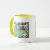 Sonnenblume-Bauernhof Tasse (Vorderseite Links)