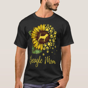 Sonnenblume Beagle Mama Hund Lover T-Shirt