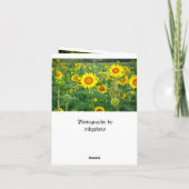 Sonnenblume Beauty Dankeskarte (Rückseite)