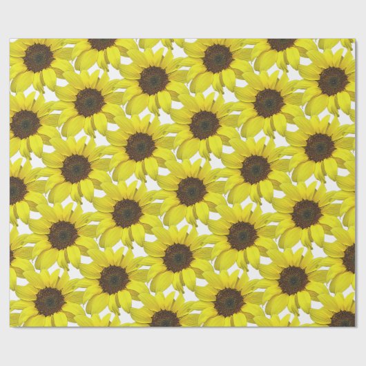 Sonnenblume bedeckt   geschenkpapier (Flach)