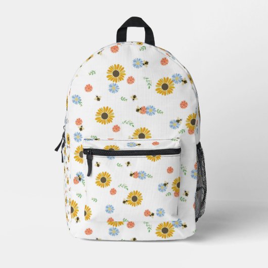 Sonnenblume Bedruckter Rucksack (Vorderseite)