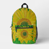 Sonnenblume Bedruckter Rucksack (Vorderseite)