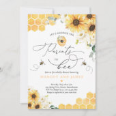 Sonnenblume Bee Baby Dusche Eltern zu sein Einladung (Vorderseite)