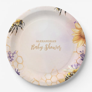 Sonnenblume Bee Baby Dusche Mommy zu Baby Dusche Pappteller