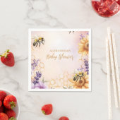 Sonnenblume Bee Baby Dusche Mommy zu Baby Dusche Serviette (Beispiel)