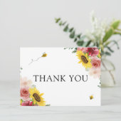 Sonnenblume Bee Baby Dusche Vielen Dank (Stehend Vorderseite)