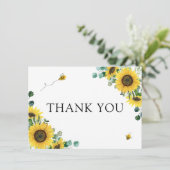 Sonnenblume Bee Baby Dusche Vielen Dank (Stehend Vorderseite)