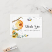 Sonnenblume Bee Baby Dusche Vielen Dank Karte (Vorderseite/Rückseite Beispiel)
