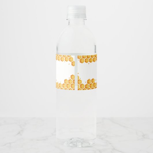 Sonnenblume Bee Baby Dusche Wasserflaschenetikett (Rückseite)