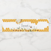 Sonnenblume Bee Baby Dusche Wasserflaschenetikett (Einzelnes Label)