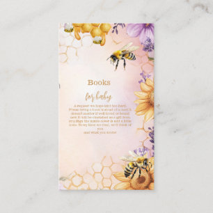 Sonnenblume Bee Baby Shower Mommy Books for Baby Begleitkarte