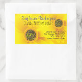 Sonnenblume Beekeeper Honig Jar rechteckige Aufkle Rechteckiger Aufkleber (Tasche)