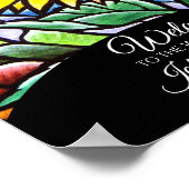 Sonnenblume Begrüßungsschild-Plakat Poster (Ecke)