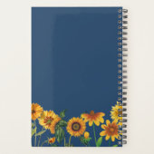 Sonnenblume Benutzername Helle Blumen Planer (Rückseite)