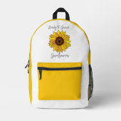 Sonnenblume bereit zum Sonnenblumen Bedruckter Rucksack (Vorderseite)