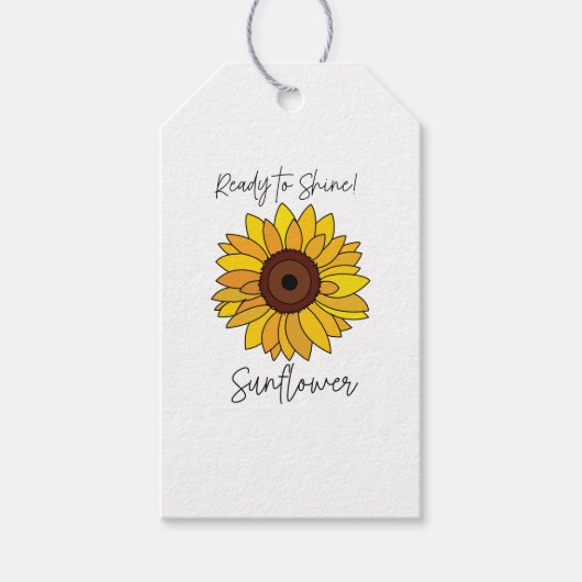 Sonnenblume bereit zum Sonnenblumen Geschenkanhänger (Vorderseite)