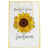 Sonnenblume bereit zum Sonnenblumen Mittlere Geschenktüte (Rückseite)