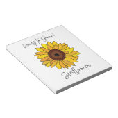 Sonnenblume bereit zum Sonnenblumen Notizblock (angewinkelt)