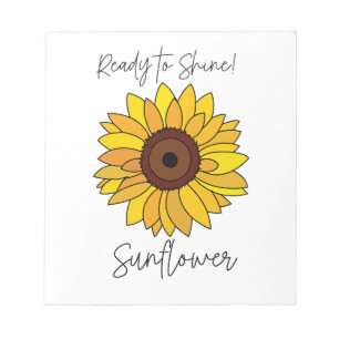 Sonnenblume bereit zum Sonnenblumen Notizblock