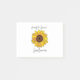 Sonnenblume bereit zum Sonnenblumen Post-it Klebezettel