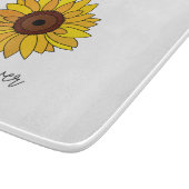 Sonnenblume bereit zum Sonnenblumen Schneidebrett (Ecke)